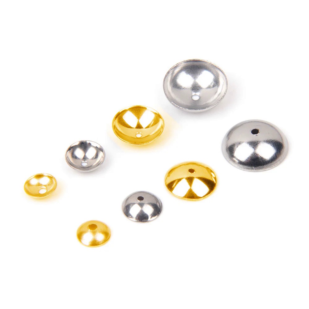 Xhn ลูกปัดสเตนเลส ทรงกลม 3-10 มม. สีทอง สําหรับทําเครื่องประดับ DIY 50 ชิ้น