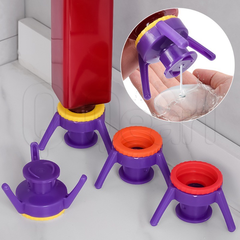 3 ชิ้น หยด บีบ คว่ํา ฝาขวด ขาตั้งกล้อง / ขาตั้งสามขา ฝาบีบ กันรั่ว / บ้าน ห้องน้ํา ห้องครัว คว่ํา ฝาครอบ / ขวดแชมพู ของเหลว อุปกรณ์เปล่า