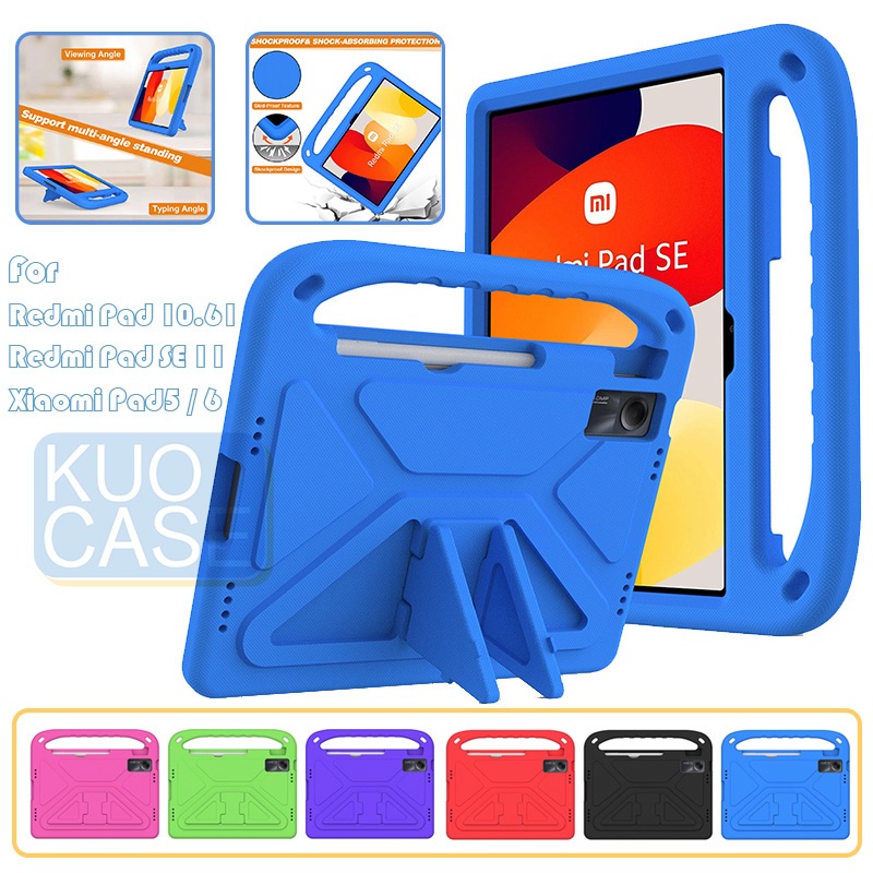 เคส EVA กันกระแทก พร้อมขาตั้ง สําหรับ Xiaomi Redmi Pad SE 11 นิ้ว 2023 Redmi Pad 10.61 นิ้ว 2022