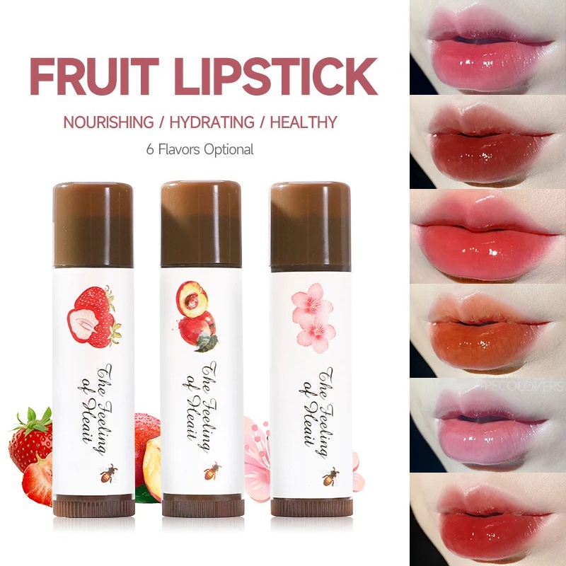 ลิปบาล์ม กลิ่นผลไม้ มะพร้าว พีช สตรอเบอร์รี่ ให้ความชุ่มชื้น ป้องกันการแตกร้าว สําหรับนักเรียนหญิง