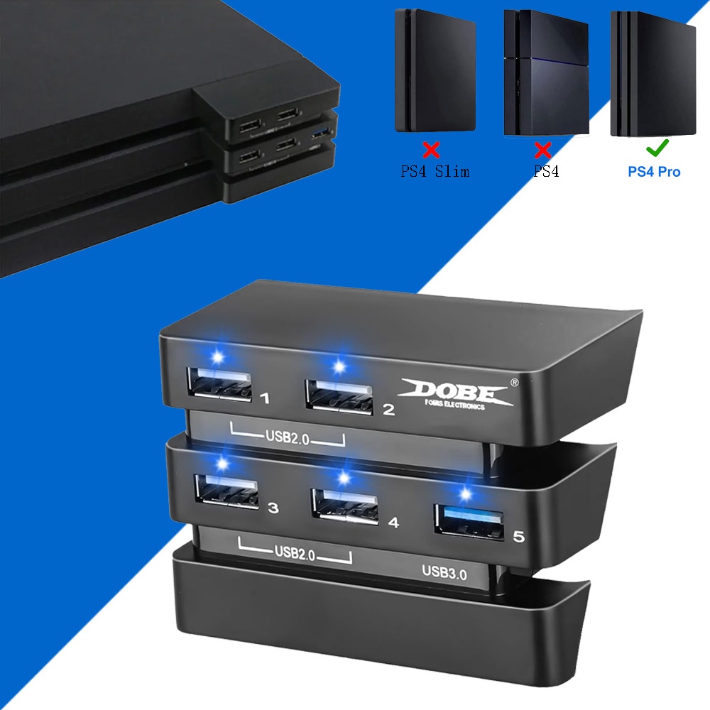 อะแดปเตอร์ฮับชาร์จ USB 3.0 2.0 ความเร็วสูง 5 พอร์ต สําหรับ Playstation 4 PRO PS4 PRO