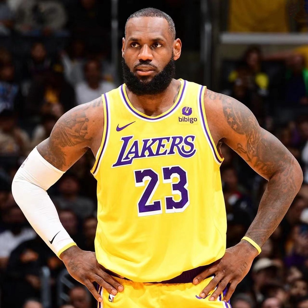 ซีซั่นใหม่ 24 #23 เสื้อกีฬาบาสเก็ตบอล Lakers No.23 สีดํา สําหรับผู้ชาย