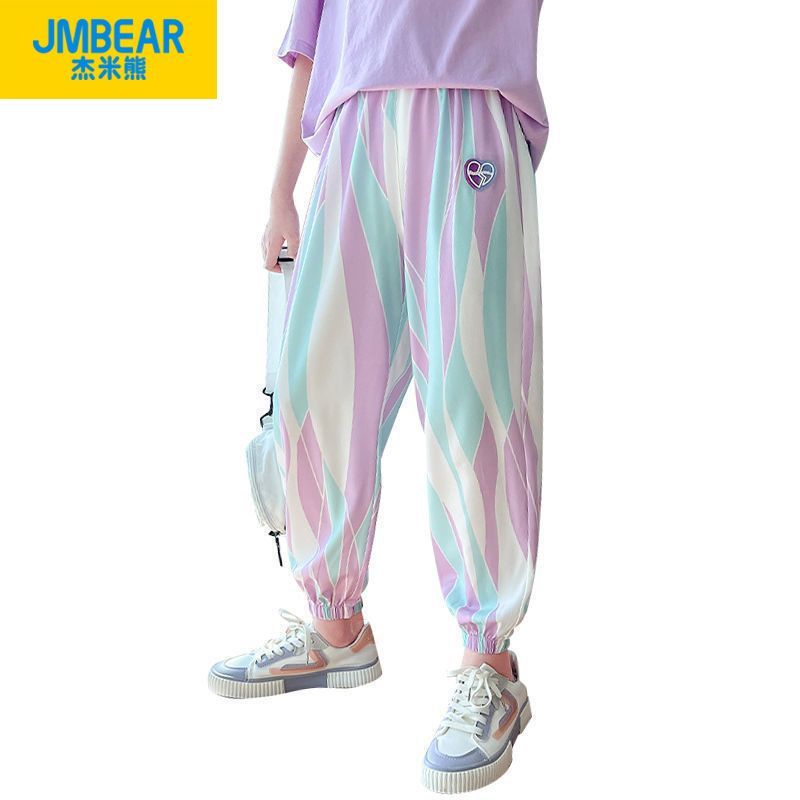 กางเกงกีฬาขายาวลําลอง ผ้าเรยอน แบบบาง ป้องกันยุง แฟชั่นฤดูร้อน สําหรับเด็กผู้หญิง - รูปที่ 6