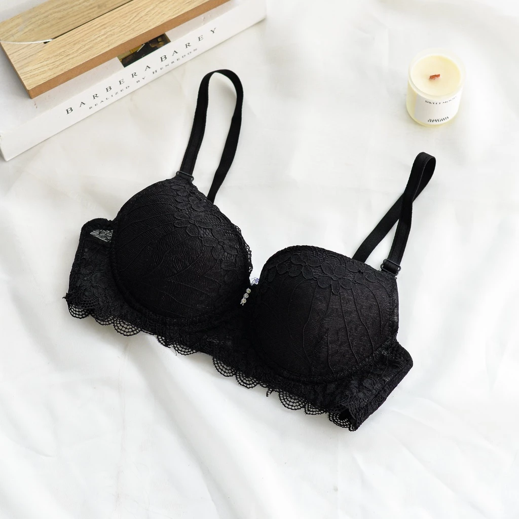 Daisy 008 บราลูกไม้มีฟองน้ำมีโครง คัพ AB อก 32-38 thumbnail 6