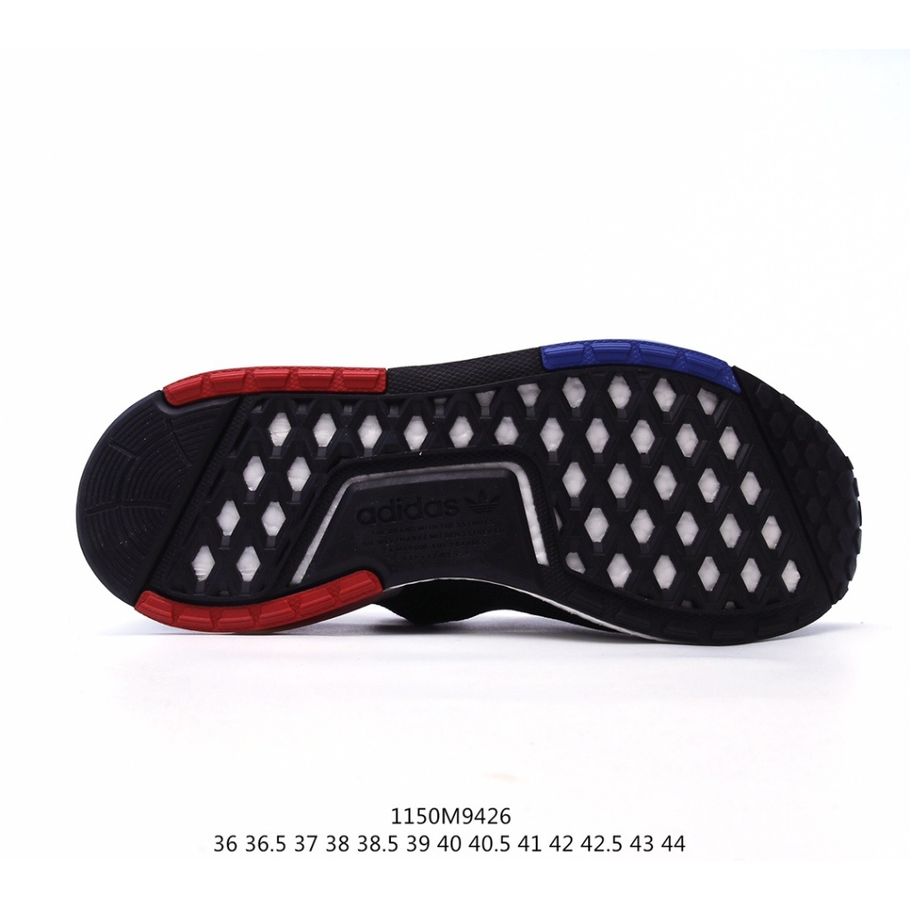 EU36-45 Adidas Originals NMD V3 Boost  ป้องกันการลื่นไถลและสวมใส่แฟชั่นวินเทจรองเท้ากีฬาลำลอง ชายและหญิงBlack Authentic
