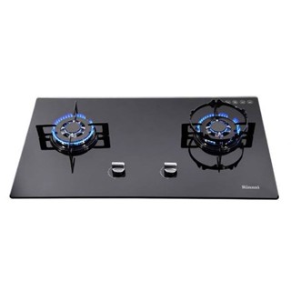 RINNAI เตาฝัง 2 หัวเตา หน้ากระจกนิรภัย รุ่น RB-712N-GB - BLA…