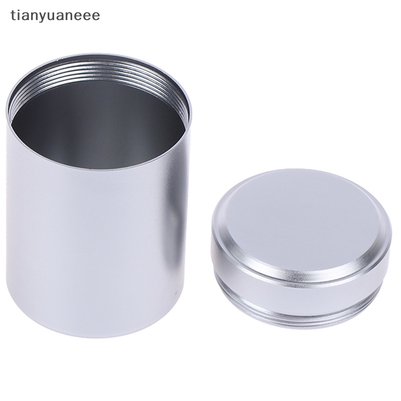 Tianyuaneee กระปุกอลูมิเนียม สีเงิน สําหรับใส่ชาสมุนไพร 1 ชิ้น