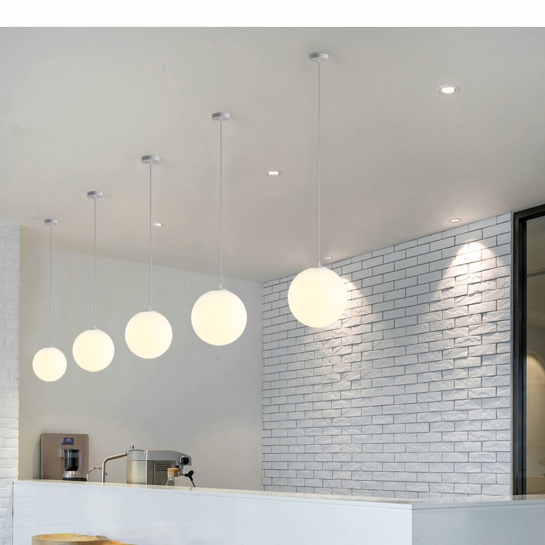 โคมไฟเพดาน LED ทรงกลม สีขาวนม สไตล์นอร์ดิก มินิมอล สําหรับห้องรับประทานอาหาร บันไดดูเพล็กซ์ ร้านเสื้อผ้า หน้าต่าง