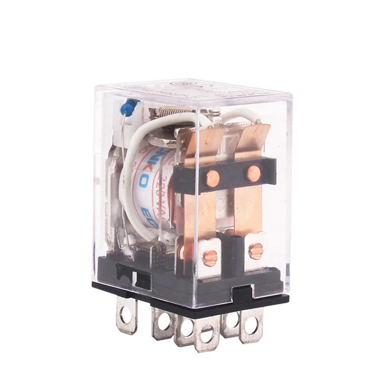 Micro Mini แม่เหล็กไฟฟ้ารีเลย์ DPDT คอยล์ DC12V 24V AC110V 220V LY2NJ HH62P HHC68A-2Z 10A 8 pin ร้อน