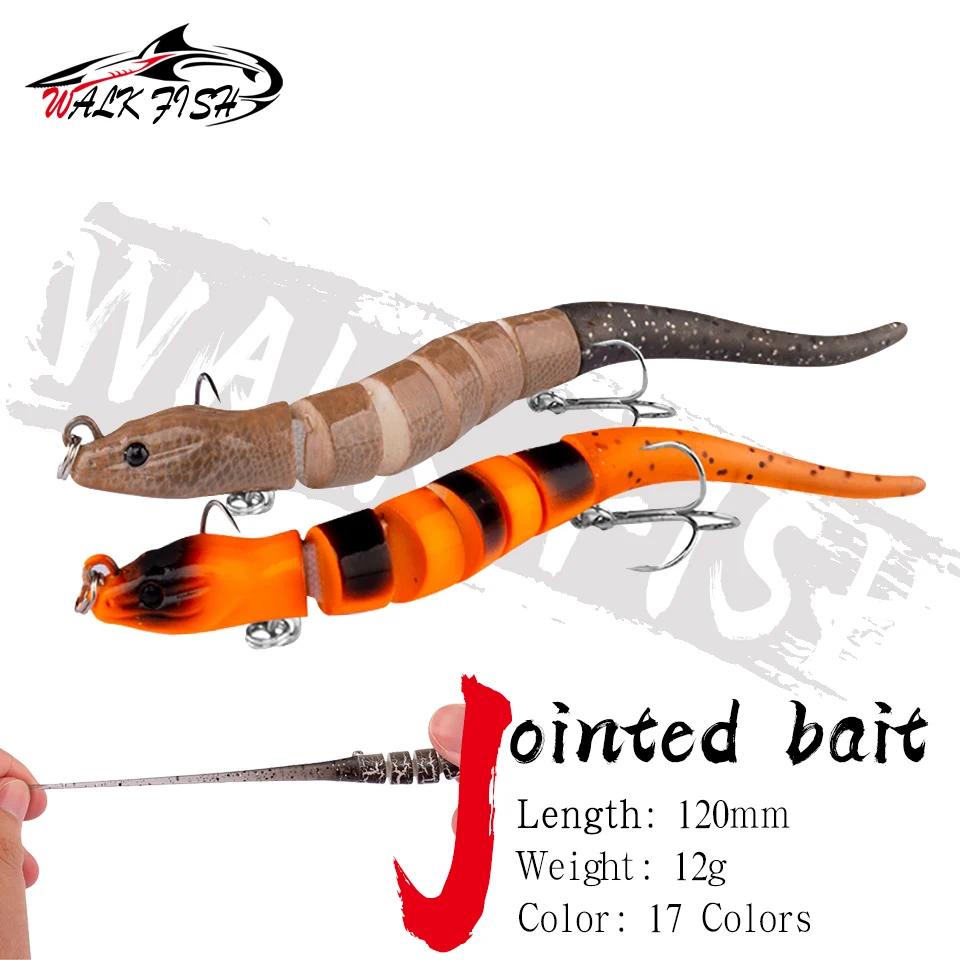 Walk FISH เหยื่อตกปลาซิลิโคน สีเหลือง 12 ซม. 12 กรัม