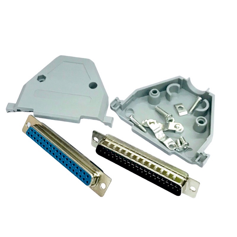 Connector DB37  คอนเนคเตอร์ ชุดประกอบ DB 37 pinแบบ 2 แถว RS232 ตัวผู้ ตัวเมีย และฝ่าครอบ มีของพร้อมส่งในไทย