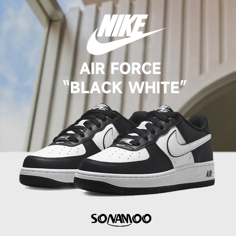 *พร้อมส่ง* 100% authentic Nike Air Force 1  LOW " PANDA " BLACK WHITE SNEAKERS