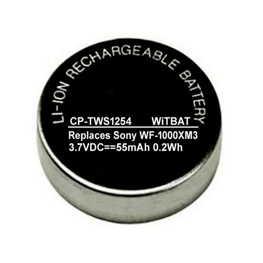 Replacement 55mAh CP-TWS1254 Li-Ion 3.7V Battery for WF-1000XM3 WF-1000X TWS Bluetooth Earphone
