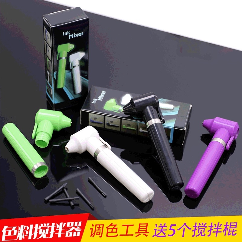 เครื่องคนหมึกสักไฟฟ้า 1 ชุด พร้อมแท่งคน 100 ชิ้น