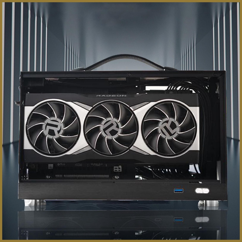 เคสเปล่า แบบหนา ขนาดเล็ก แบบพกพา สําหรับคอมพิวเตอร์ตั้งโต๊ะ Micro ITX PC