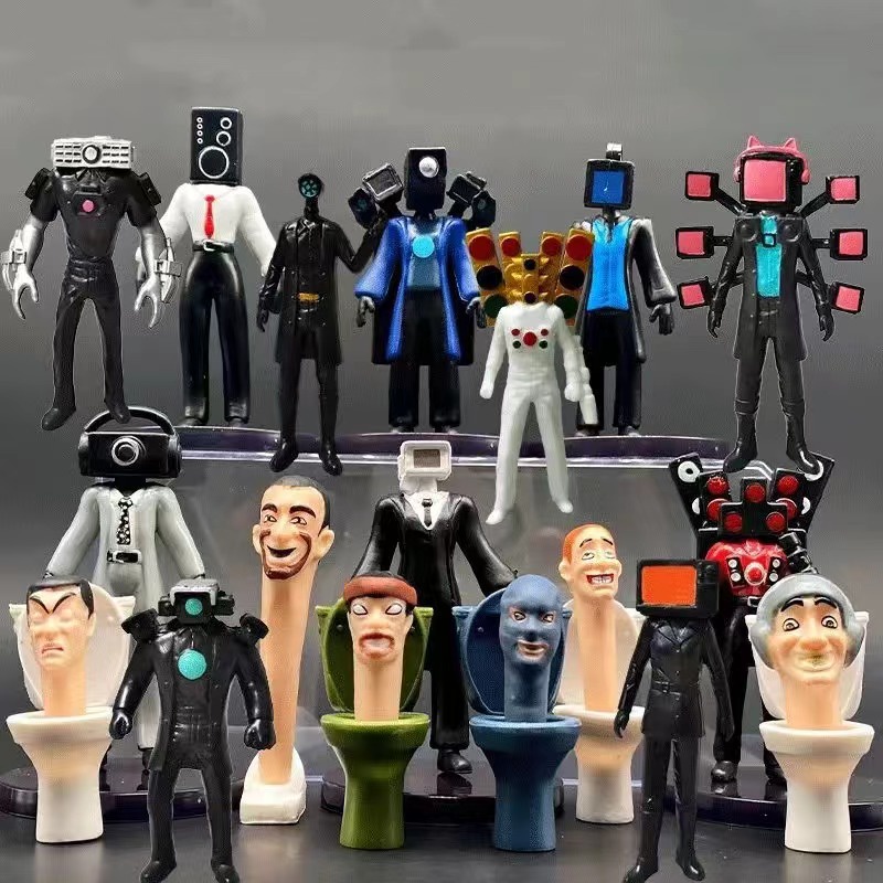 Skibidi ตุ๊กตาฟิกเกอร์ รูปคนขับรถชักโครก สกิบิดี้ สกีบิดี้ ผู้ชาย ลําโพง ไททัน กล้องแอคชั่น ฟิกเกอร์ ทีวี กล้องผู้ชาย ตุ๊กตาฟิกเกอร์ เด็ก ของขวัญคริสต์มาส