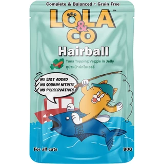 [ยกโหล 12 ซอง] Lola & Co อาหารเปียก สูตร Complete & Balance ขนาด 80 กรัม