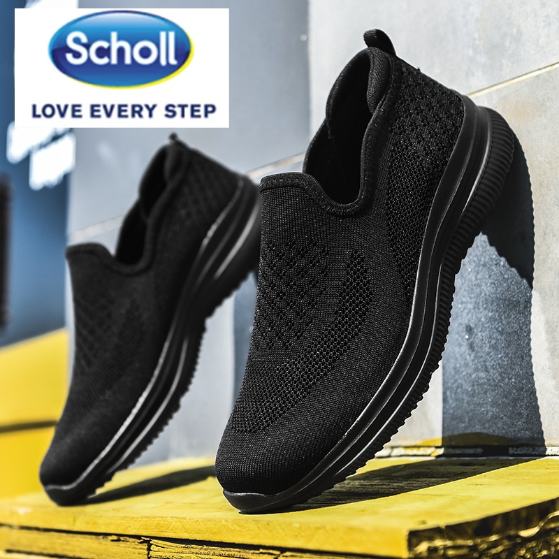 Scholl รองเท้ากีฬา รองเท้าผ้าใบ สลิปออน ส้นแบน สไตล์เกาหลี สําหรับผู้ชาย ไซซ์ 45 46 47 48 ราคา ถูกที่สุด ดีลบีเคเค