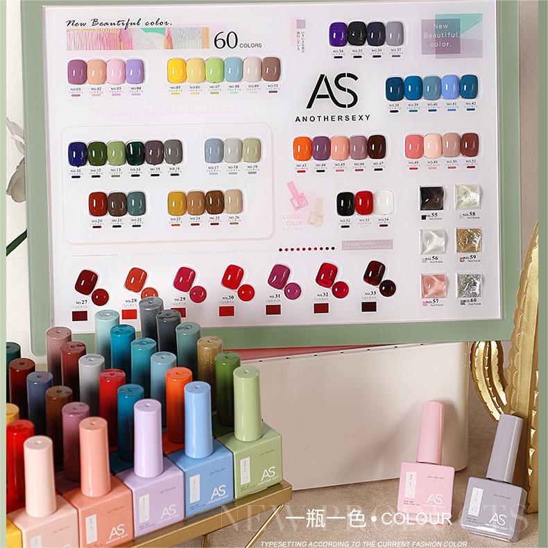 เบอร์ 1-30 พร้อมส่งสีเจล AS ขวดสี 15ml สีสวย แน่น ชัด ทาง่าย