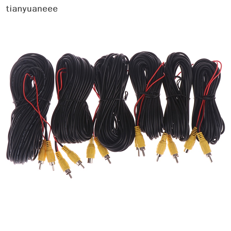 Tianyuaneee สายเคเบิลต่อขยายกล้องมองหลัง RCA ตัวผู้ ตัวเมีย 6-20 เมตร สําหรับรถยนต์