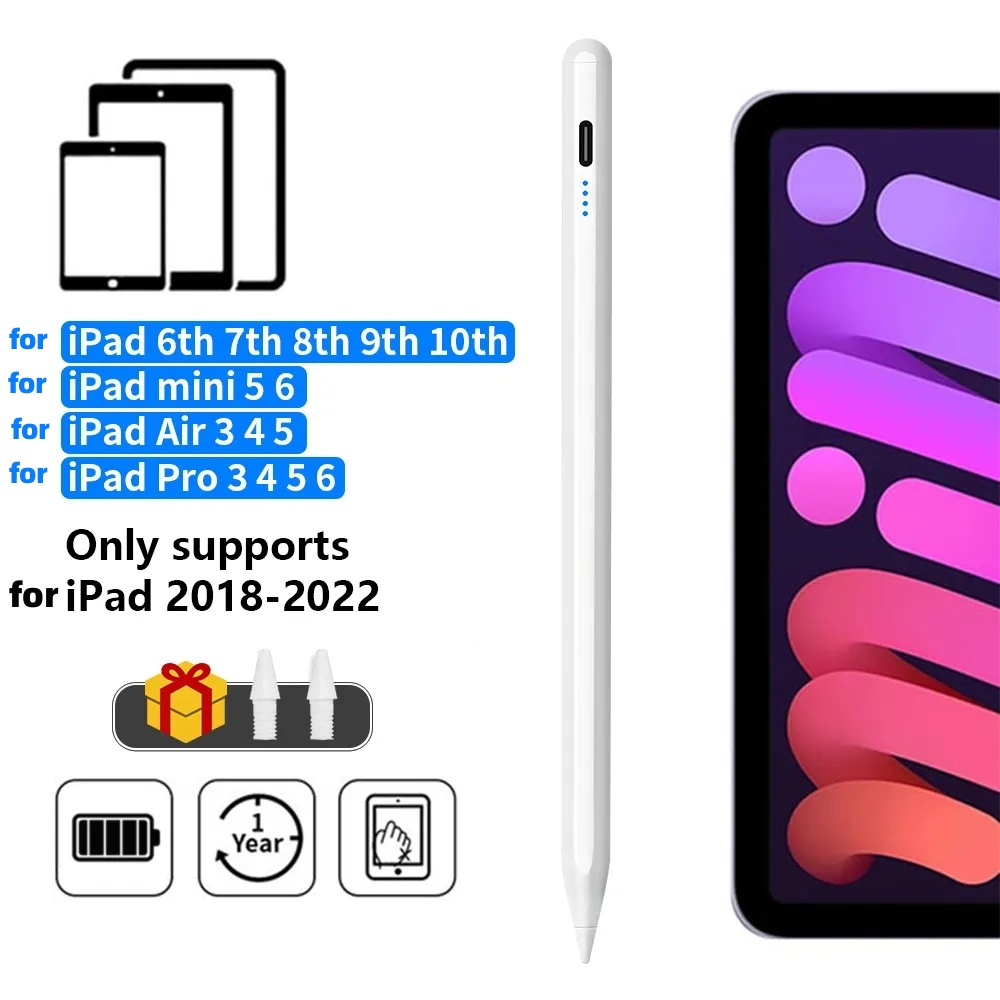 ปากกาโทรศัพท์ /ปากกาทัชสกรีน/ปากกาไอแพด Stylus pen for iPad gen6 gen7/gen8/gen9/gen10 mini6 Pro 11 2018-2022