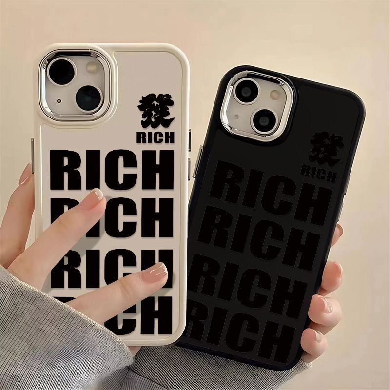 เคสโทรศัพท์มือถือ ซิลิโคนนิ่ม TPU ใส กันกระแทก ลายตัวละครตลก RICH หรูหรา สําหรับ iPhone 15 11 13 14 12 Pro 7+ 8 Plus XS XR