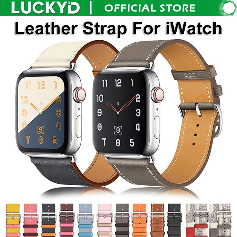 สายนาฬิกาข้อมือหนังวัวแท้ สําหรับ Apple watch series 9 8 7 Ultra 49 มม. 41 มม. 45 มม. 1 2 3 4 5 6 SE 38 มม. 40 มม. 42 มม. 44 มม.