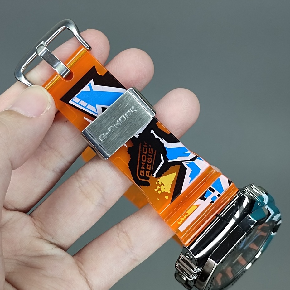 G-shock G Shock GM2100 Street Spirit สีส้ม Autolight สายยาง tangan นาฬิกาผู้ชาย GM 2100 กีฬานาฬิกา S946