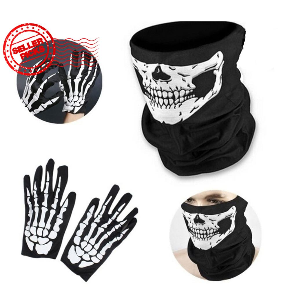 Skull Half-face Series Cross-border Turban Variety Outdoor Riding Scarf Mask Seamless Face U1O7