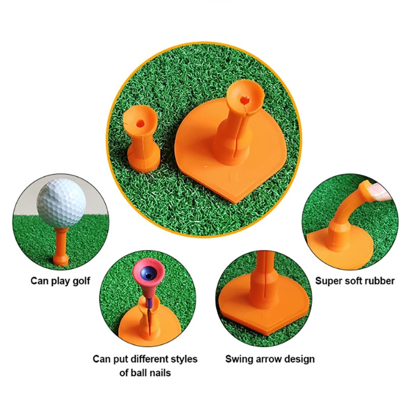 MEET Golf Rubber Tees Driving Range Golf Tees Holder Golf Opening Shape Rubber Tees
