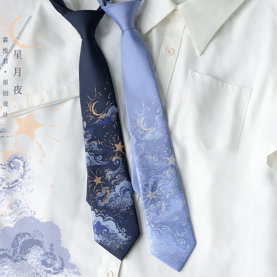 [พร้อมส่ง] ของแท้ เสื้อยูนิฟอร์ม ลายการ์ตูน Star Moon Night jk Tie ขนาดเล็ก เข้ากับทุกการแต่งกาย สไตล์ญี่ปุ่น สําหรับผู้ชาย ผู้หญิง