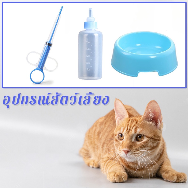 [พร้อมส่ง]❣️จุกนมป้อนน้ํา สําหรับสัตว์เลี้ยง ลูกสุนัข แมว 60ml  เข็มให้ยาสัตว์เลี้ยง อุปกรณ์สัตว์เลี้ยง
