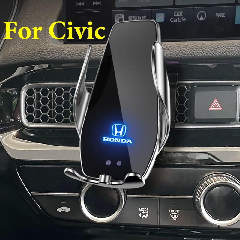 Ft ใหม่ อุปกรณ์เสริมที่วางโทรศัพท์มือถือ เซนเซอร์อินฟราเรด ไร้สาย ชาร์จเร็ว สําหรับ Honda Civic 2016-2022 11th Generation Civic FC FE Q3 15W Samsung i Phones Android