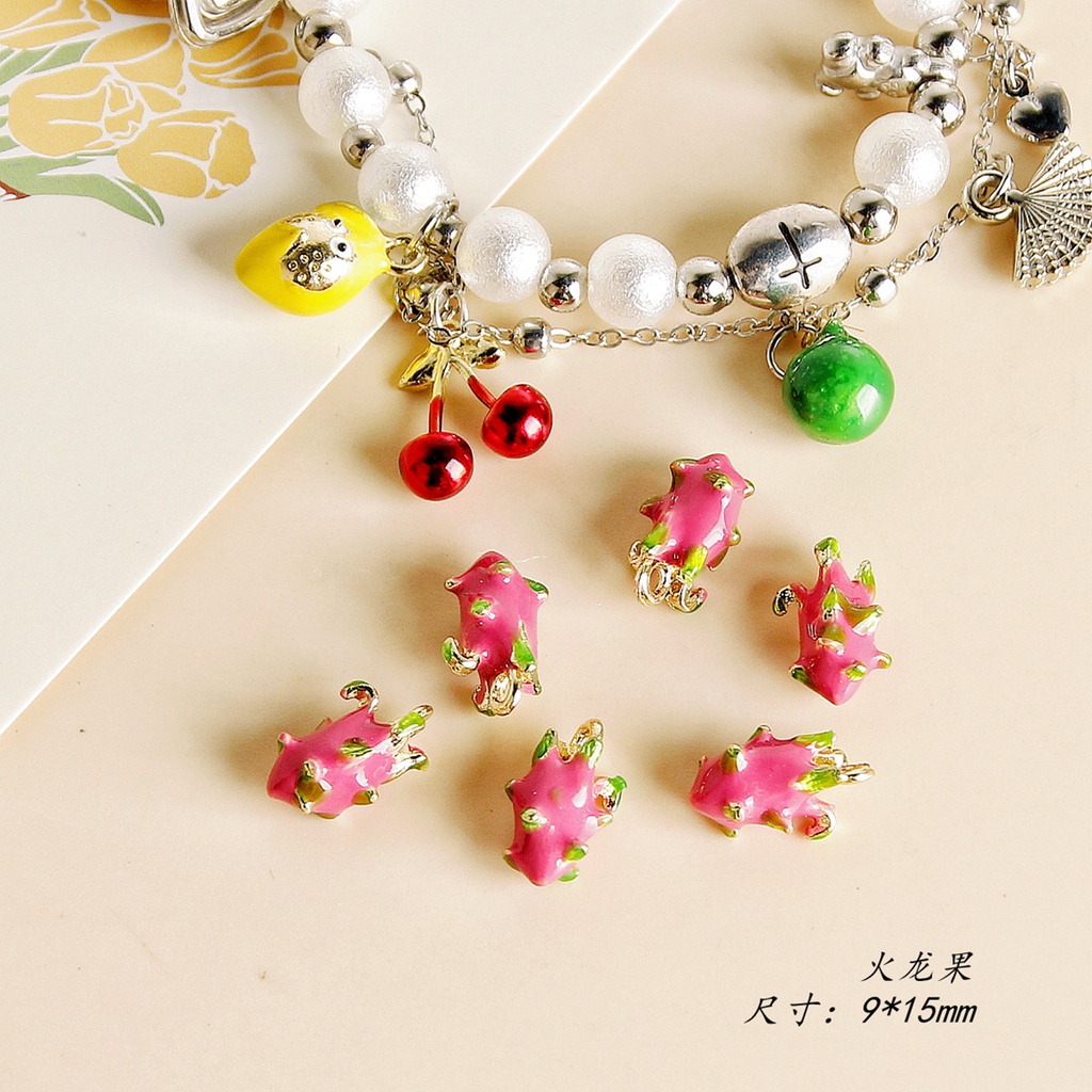 พวงกุญแจ จี้น้ํามันสตรอเบอร์รี่ เชอร์รี่ ทับทิม แฮนด์เมด Diy อุปกรณ์เสริม สําหรับทําเครื่องประดับ ต่างหู สร้อยข้อมือ 2 ชิ้น ต่อชุด