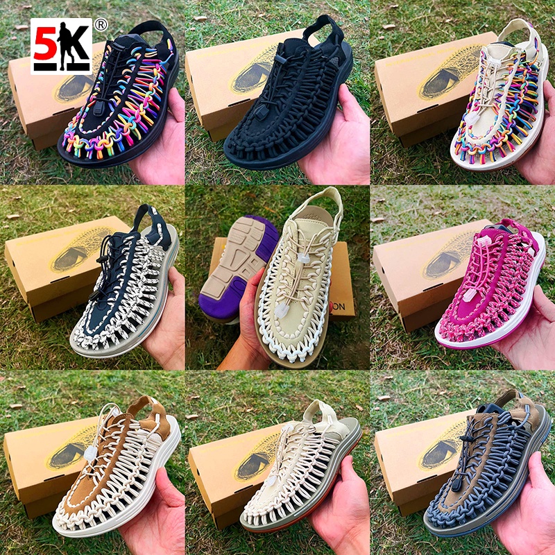 5K[จัดส่งด่วน]  [1-2 วัน] keeni รองเท้าชายหาดสำหรับบุรุษและสตรี  รองเท้าสาน 35-44