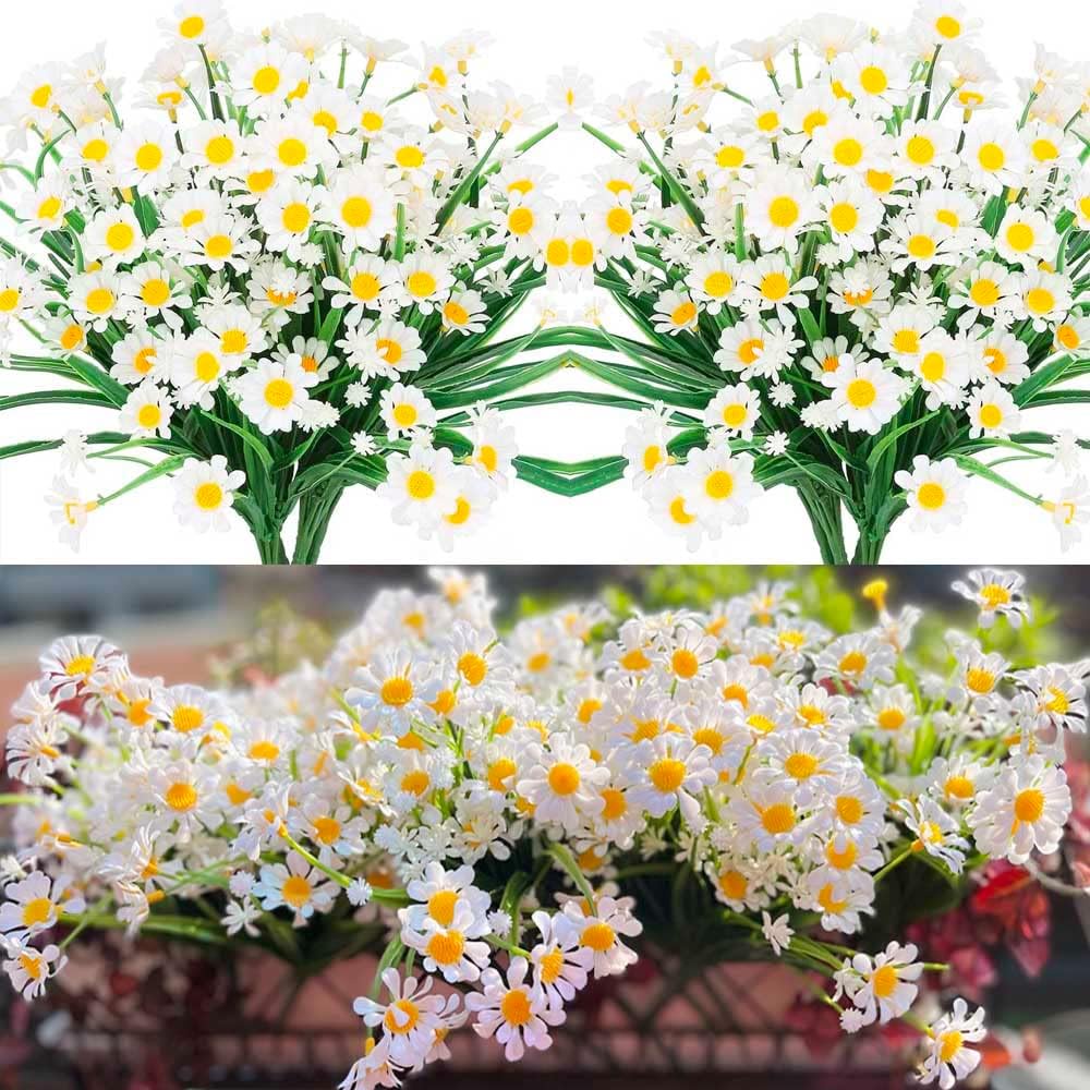 ดอกเดซี่ประดิษฐ์ ดอกเดซี่ปลอม ทนรังสียูวี สีเขียว สําหรับแขวนตกแต่งหน้าต่าง ระเบียงหน้าบ้าน นอกบ้าน