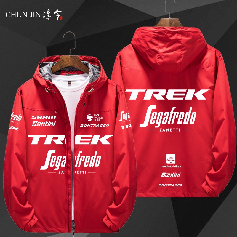 Trek Trek Trek-Segafredo Fleet Edition Santini Coat Jacket Coat Racing Clothes Windproof Jacket Hooded Jacket