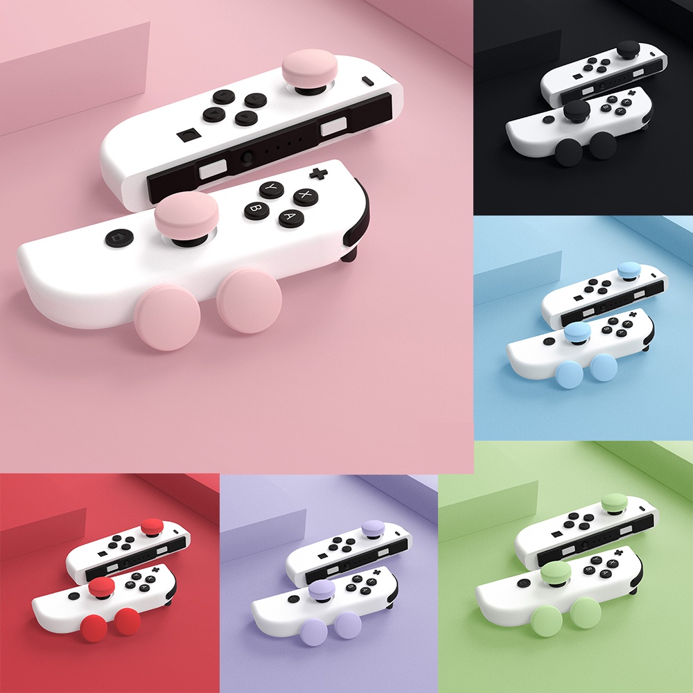 ฝาครอบปุ่มกดจอยสติ๊ก สําหรับ Nintendo Switch Oled NS Lite Joy-con Controller 2 ชิ้น