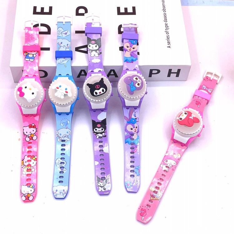 Sanrio นาฬิกาข้อมือดิจิทัลอิเล็กทรอนิกส์ ลายการ์ตูนน่ารัก สําหรับเด็ก
