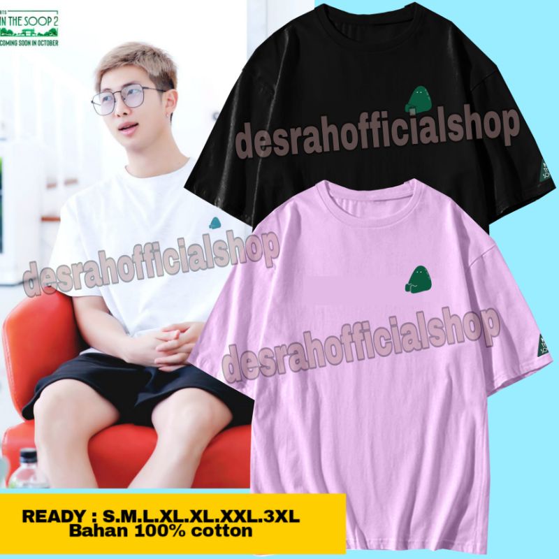 ของขวัญวันเกิด คอลูกเรือคอกลม พิมพ์ลาย B.T.S THE SOOP season 2 Types ขนาดเล็ก สีเขียว สไตล์เกาหลีผ้า