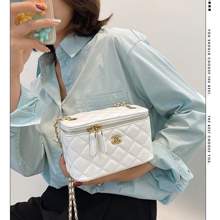 Rhombus Chainกระเป๋า2021 Influencerใหม่อินเทรนด์แฟชั่นเปลี่ยนลูกปัดMessengerกระเป๋าสุภาพสตรีAll-Match Shou