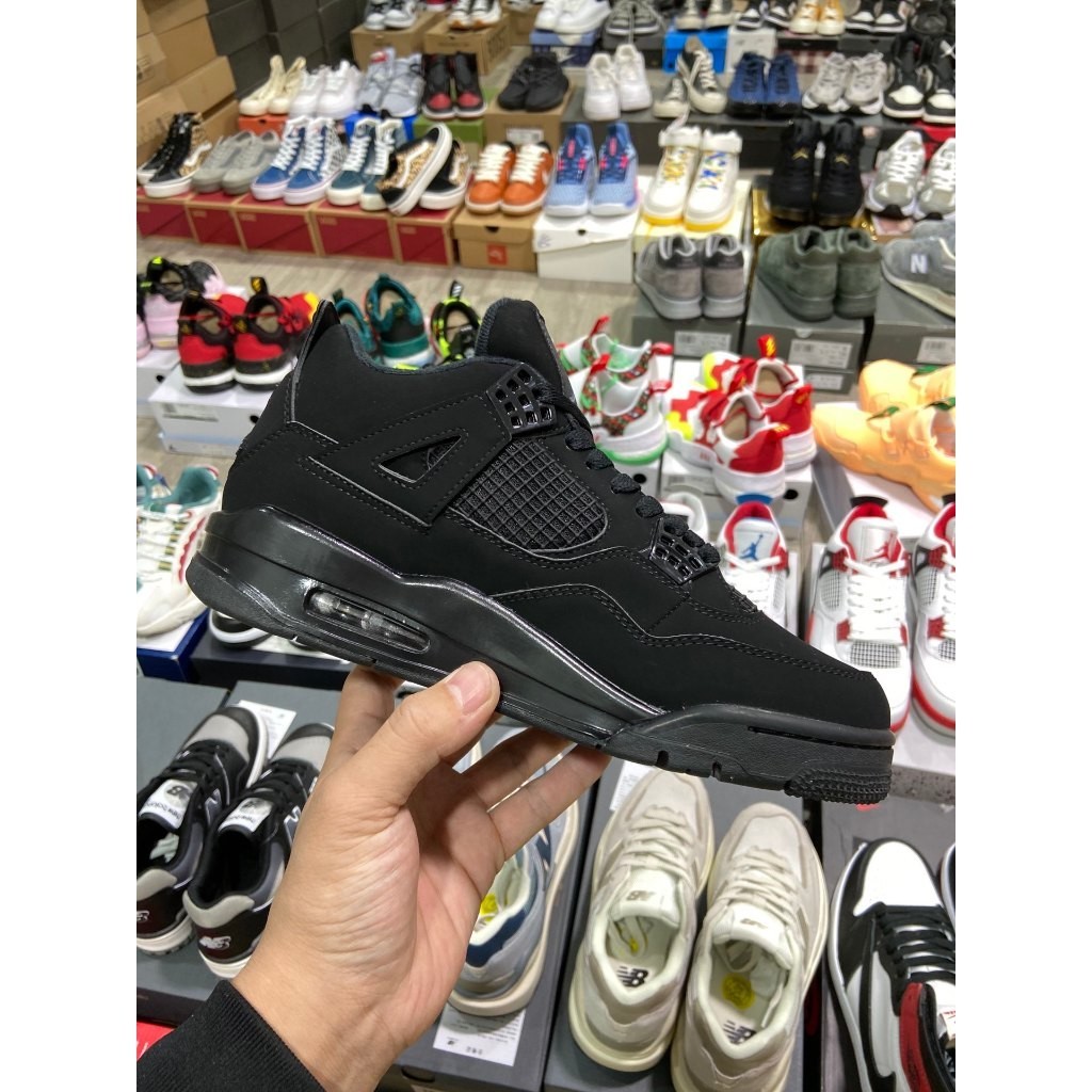 ราคาที่ดีที่สุด Air Jordan 4 Retro 'Black Cat' 2020 408452-010 AJ 4 Retro รองเท้าผ้าใบรองเท้าบาสเก็