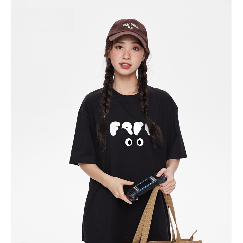 ✨ส่งจากไทย✨ ตัวอักษรแมวแสนสนุกพิมพ์เสื้อแขนสั้นผู้หญิงฤดูใบไม้ผลิและฤดูร้อนใหม่ครึ่งแขน