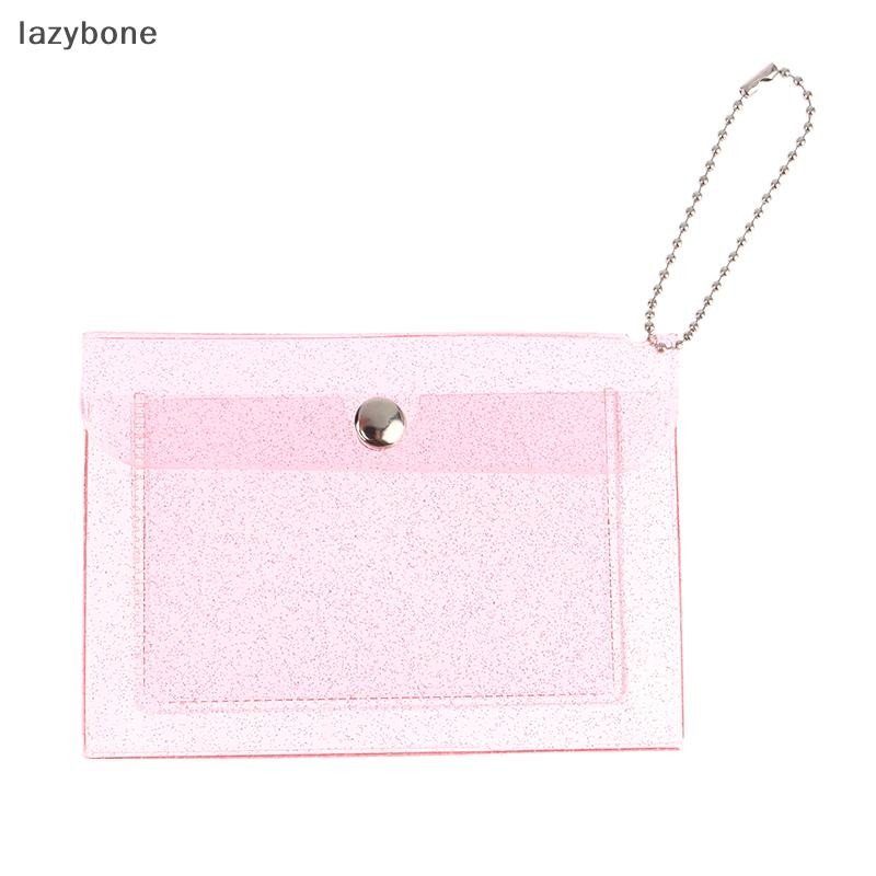 {LZ} 1 PC กระเป๋าสตางค์บัตรเครดิตสตรีแฟชั่นโปร่งใสกันน้ํา PVC ธุรกิจ ID Card กระเป๋าสตางค์สาวกระเป๋าใส่เหรียญกระเป๋า {lzybone}