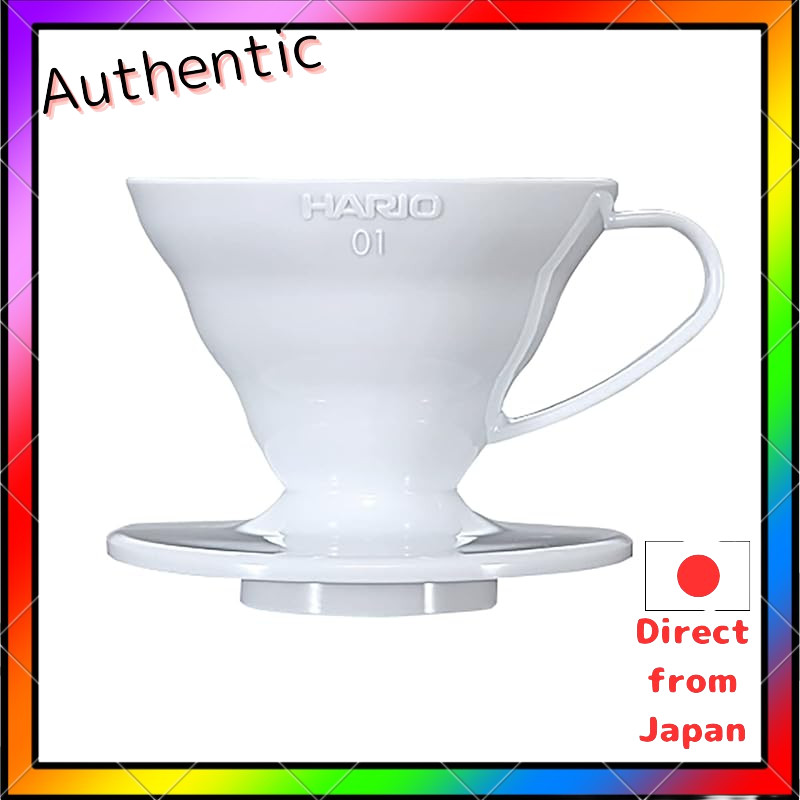Hario V60 01 Transparent Coffee Dripper สีขาว สําหรับ 1-2 ถ้วย Vdr-01-W
