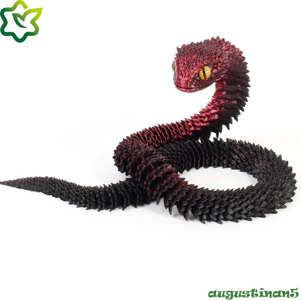 Augustinan เครื่องประดับงูจําลอง,หมุนได้สมจริง 3D พิมพ์ของเล่นงู,ตกแต่งบ้าน 30/45/60 ซม.โมเดลจําลองสัตว์หลากสีตกแต่งรถ ราคา ถูกที่สุด ดีลบีเคเค