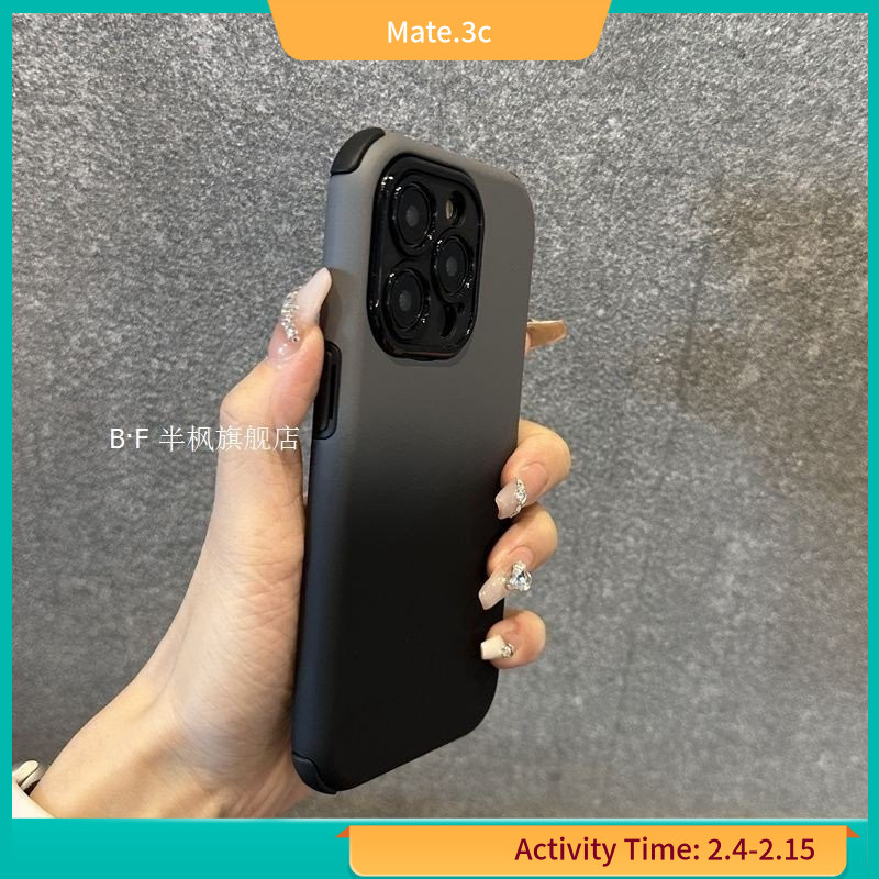 เคสโทรศัพท์มือถือ ไล่โทนสี สี่มุม กันกระแทก สําหรับ Iphone 15pro 14promax i12 11 I7NU