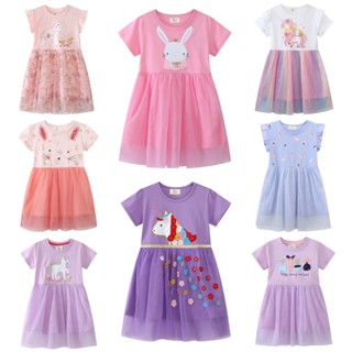 ชุดเดรส ปักลาย สไตล์เจ้าหญิง สําหรับเด็กผู้หญิง