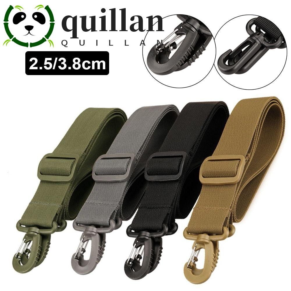Quillan สายสะพายไนลอน Universal Army สีเขียวสีดําสายรัดสายรัด Fix Gear อุปกรณ์เสริมสําหรับขวดน้ําสําหรับกระเป๋ากระเป๋ากระเป๋าเป้สะพายหลังสายคล้องไหล่ปรับได้