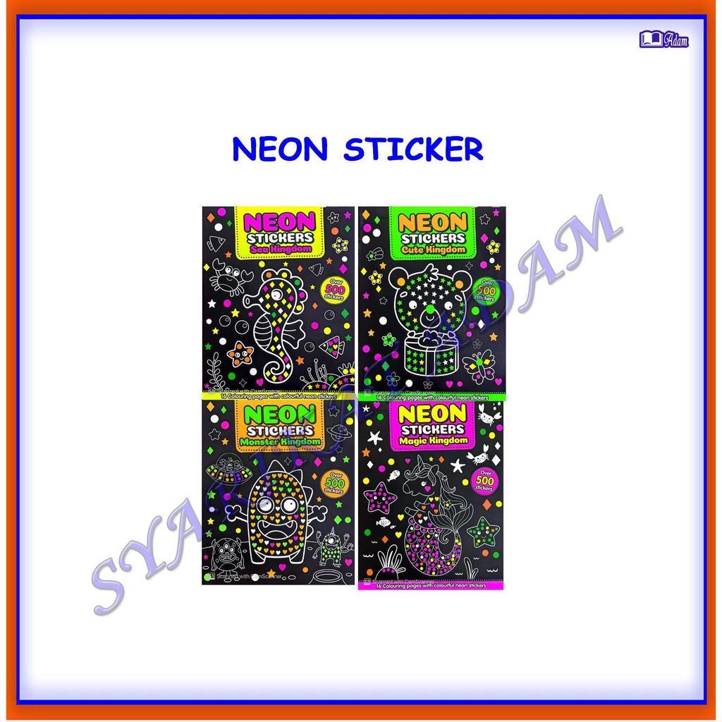 [ADM] สติ๊กเกอร์ NEON - สติ๊กเกอร์ OVER 500 ดวง